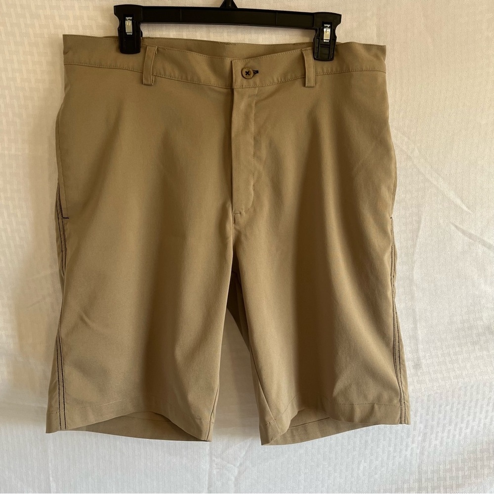 Ping SensorCool Flat Front Golf Shorts Tan Size 34 Waist